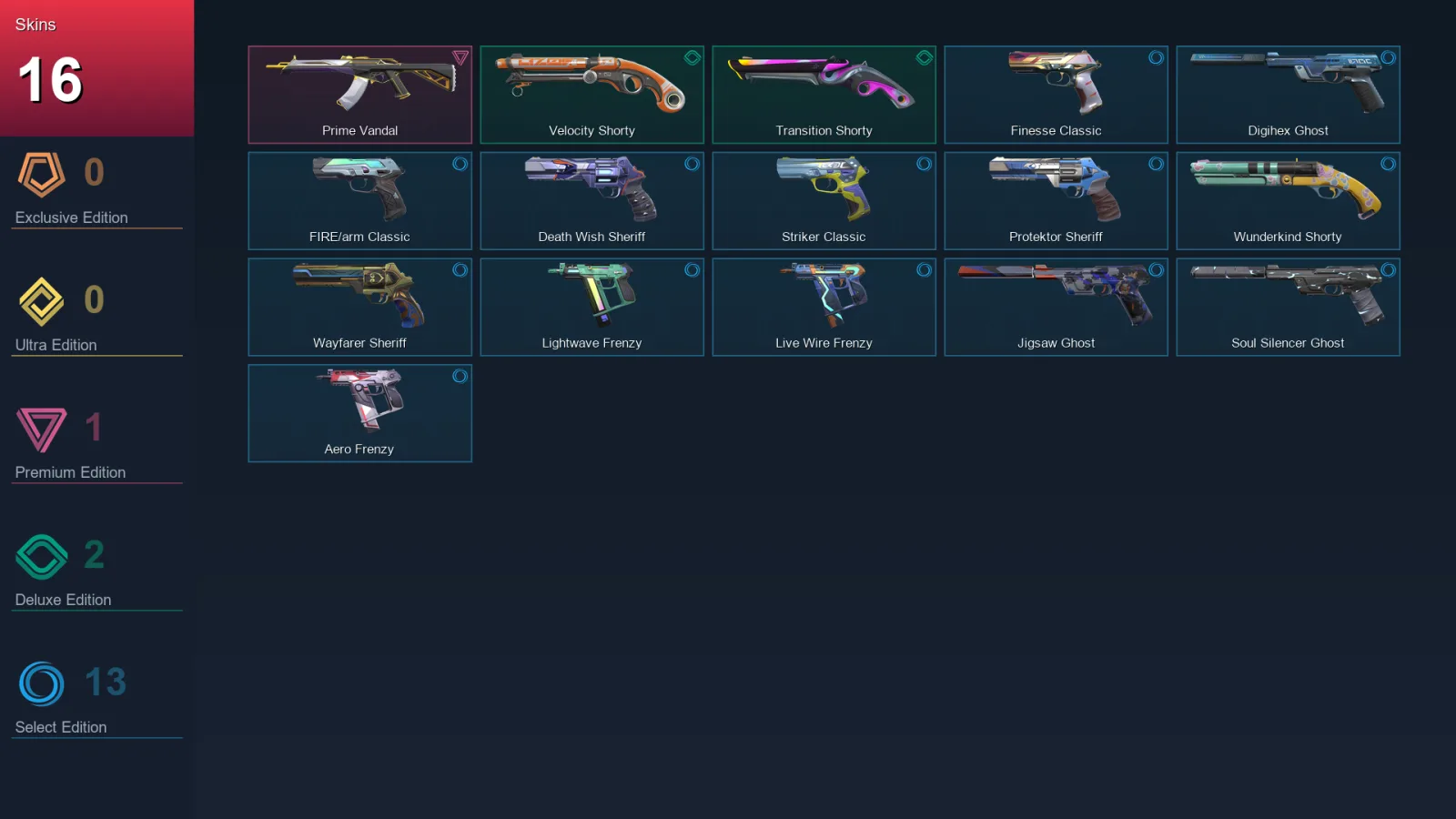 LA | Lv226 | Unranked | 16 Skin | 26 Agent | 74 Buddy