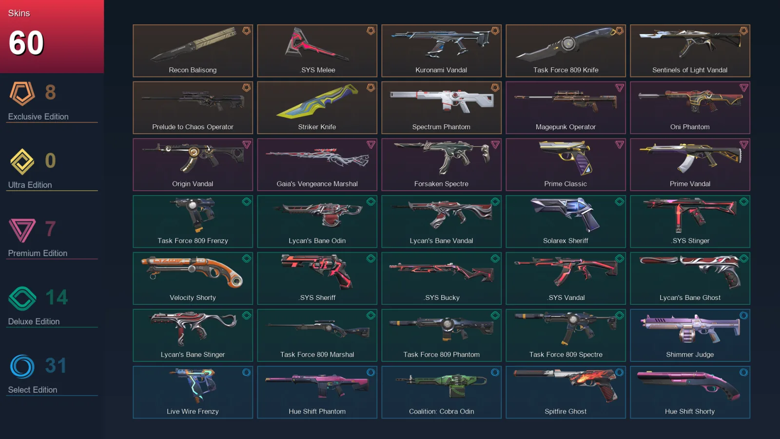 AP | Lv140 | Unranked | 60 Skin | 24 Agent | 69 Buddy — Valorant account