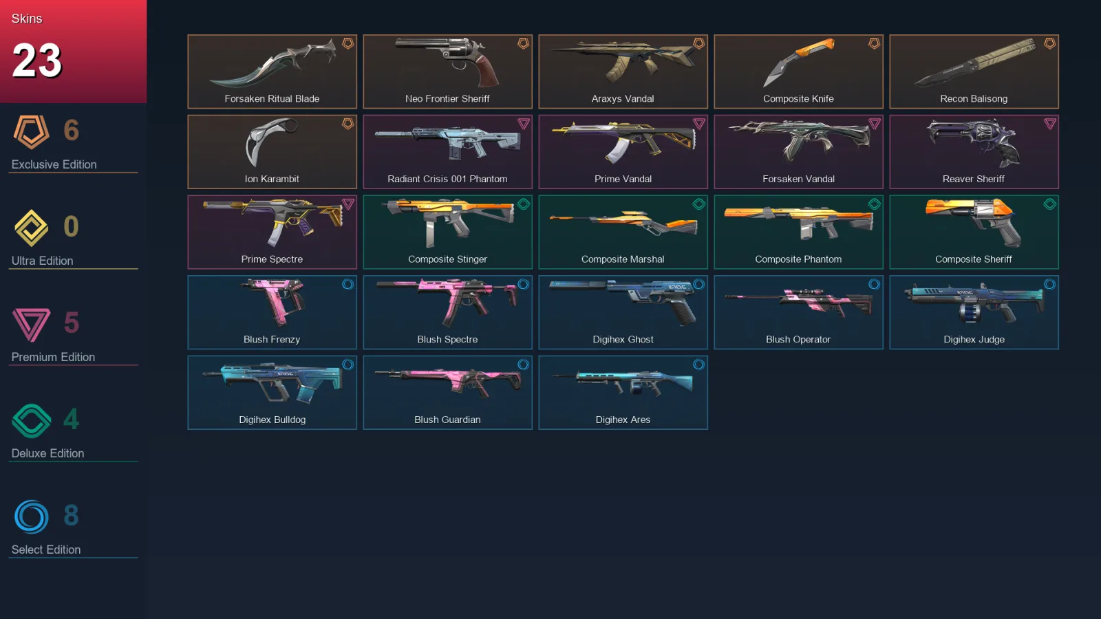 EU | Lv40 | Unranked | 23 Skin | 10 Agent | 19 Buddy — Valorant account