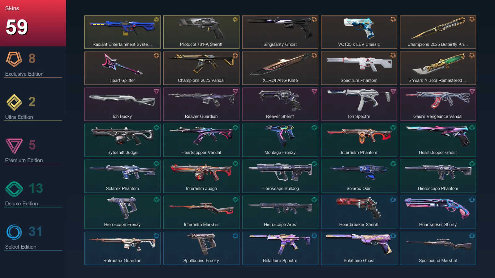 EU | Lv66 | Bronze III | 59 Skin | 23 Agent | 52 Buddy