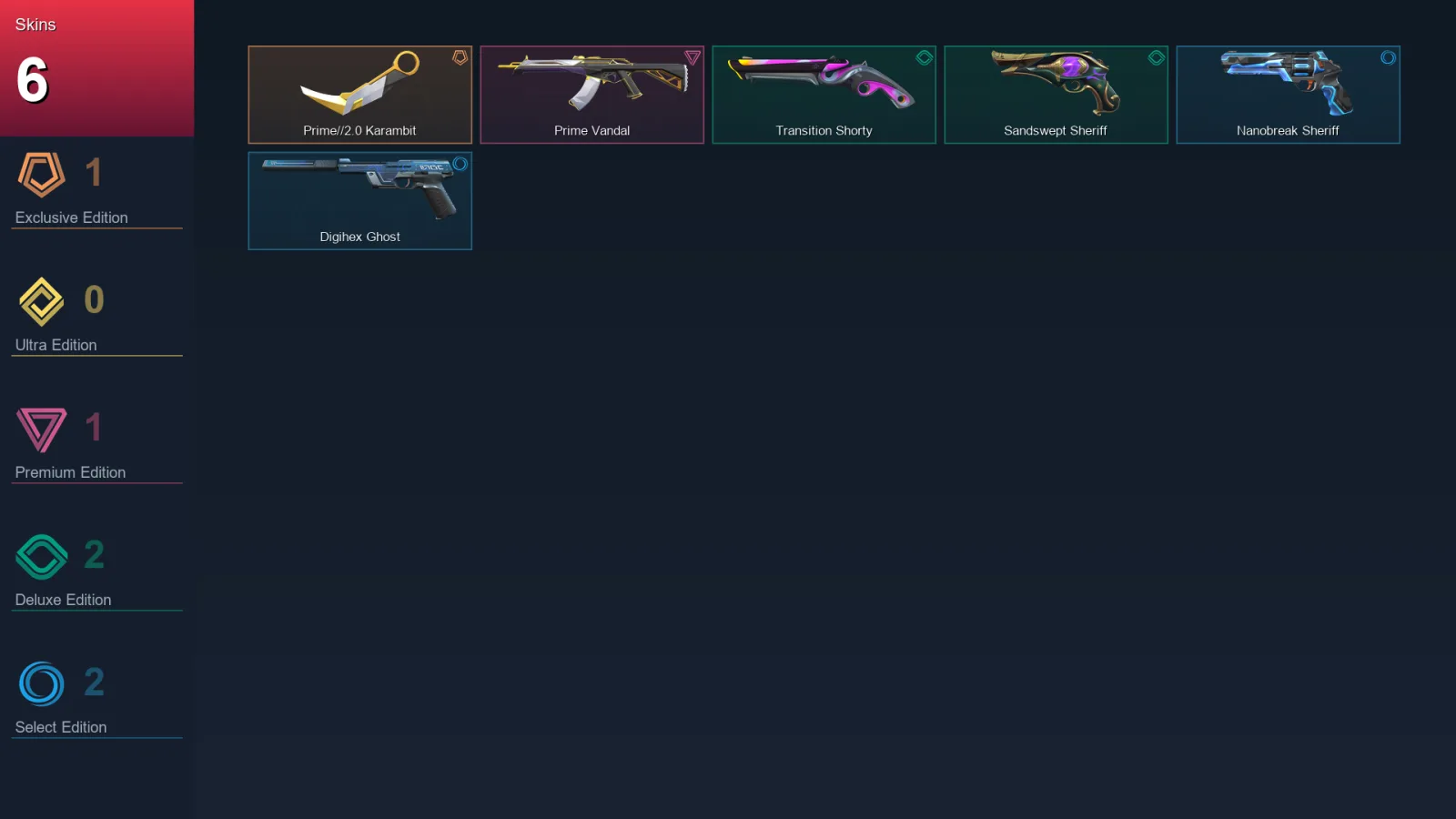 EU | Lv120 | Unranked | 6 Skin | 28 Agent | 45 Buddy