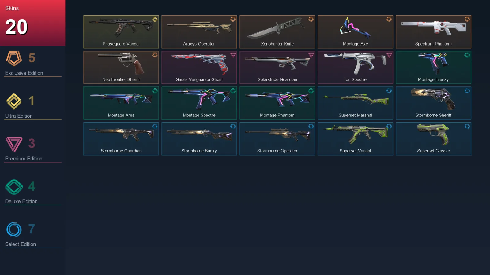 EU | Lv35 | Unranked | 20 Skin | 11 Agent | 12 Buddy — Unranked / Smurf Valorant