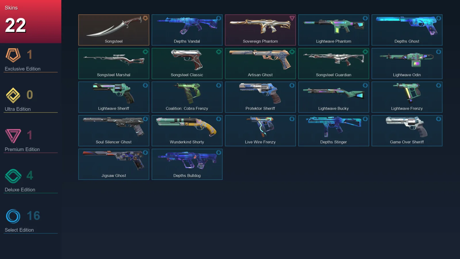 AP | Lv148 | Unranked | 22 Skin | 27 Agent | 79 Buddy