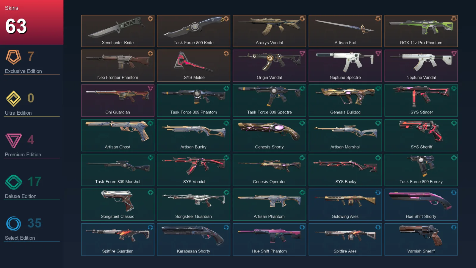 NA | Lv85 | Unranked | 63 Skin | 22 Agent | 59 Buddy