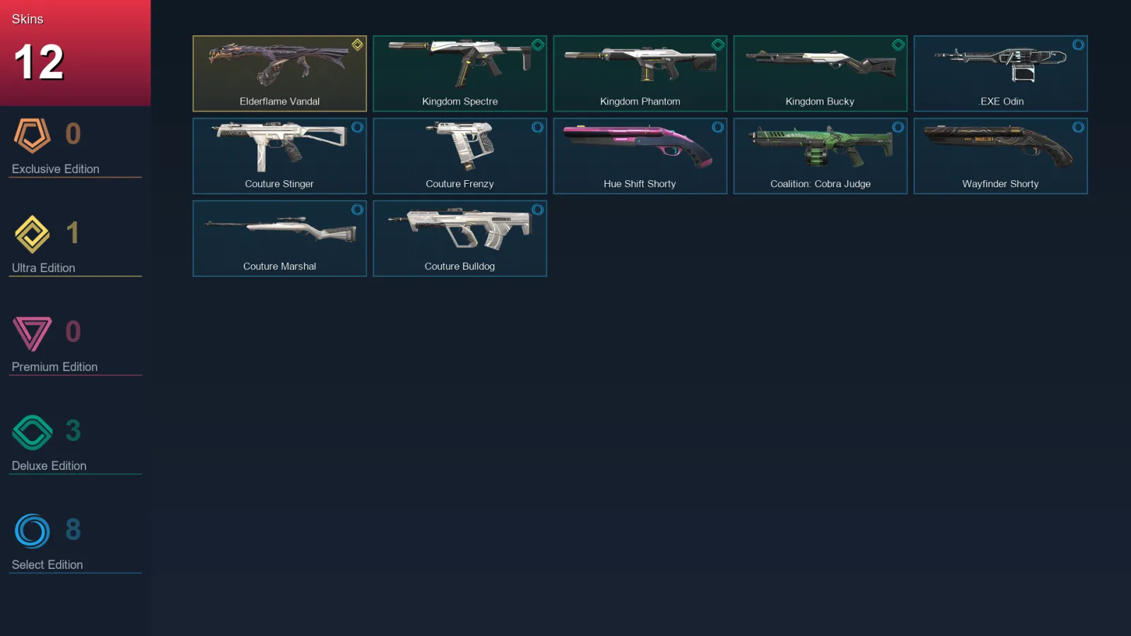 EU | Lv22 | Unranked | 12 Skin | 9 Agent | 34 Buddy