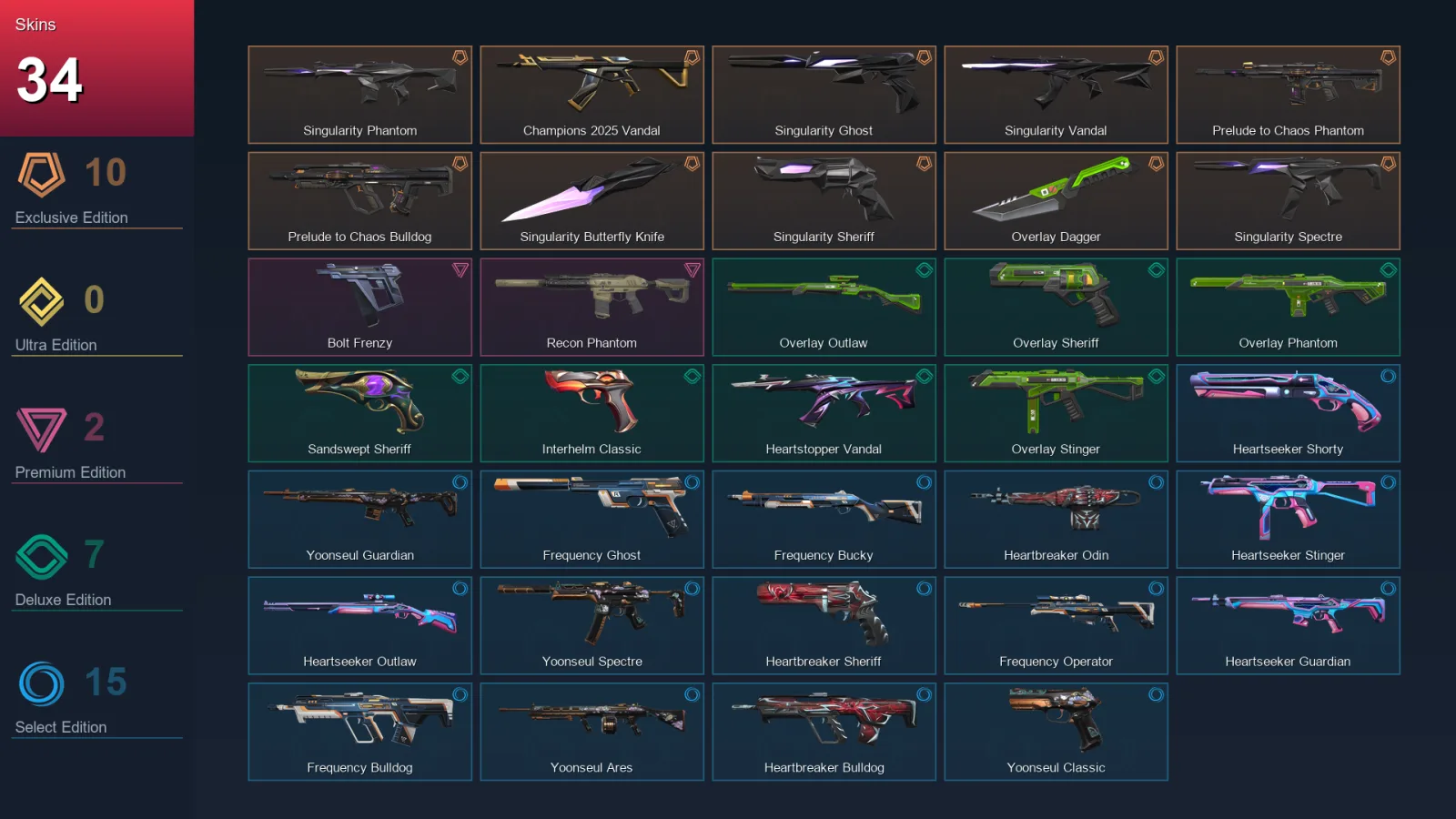 AP | Lv81 | Unranked | 34 Skin | 28 Agent | 37 Buddy — Valorant account