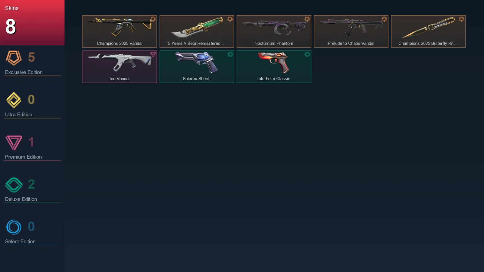 AP | Lv80 | Unranked | 8 Skin | 28 Agent | 34 Buddy