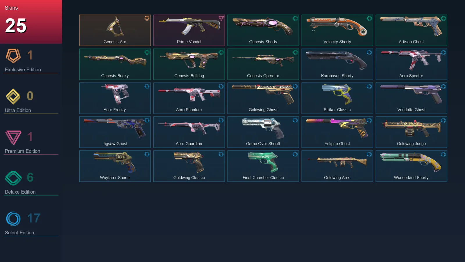 EU | Lv218 | Unranked | 25 Skin | 29 Agent | 82 Buddy