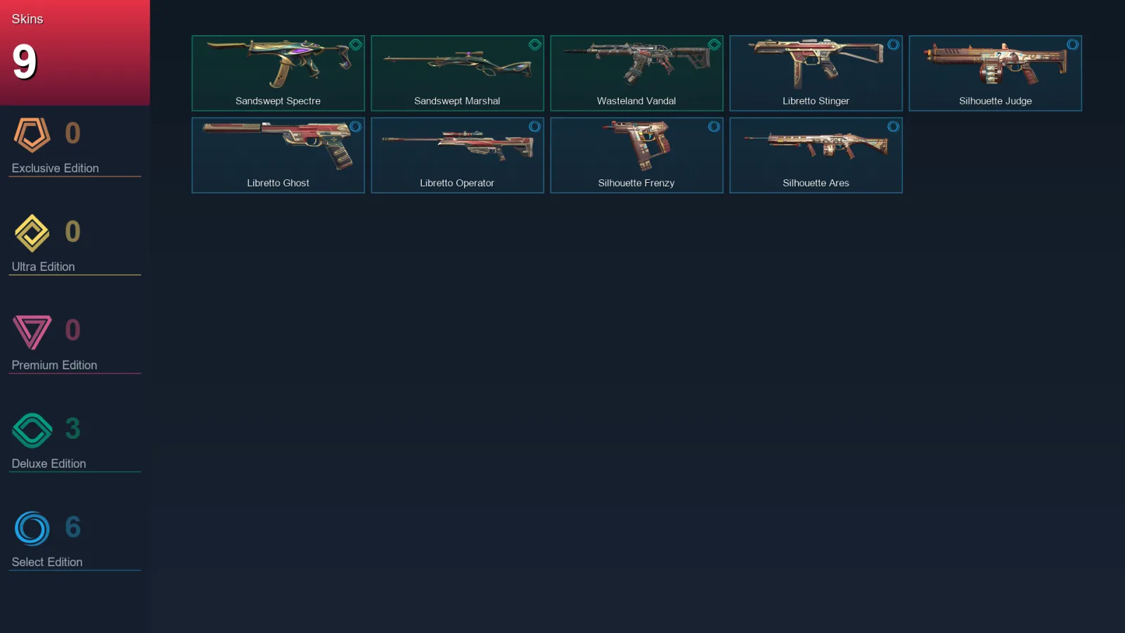 EU | Lv20 | Unranked | 9 Skin | 13 Agent | 9 Buddy — Wasteland Vandal