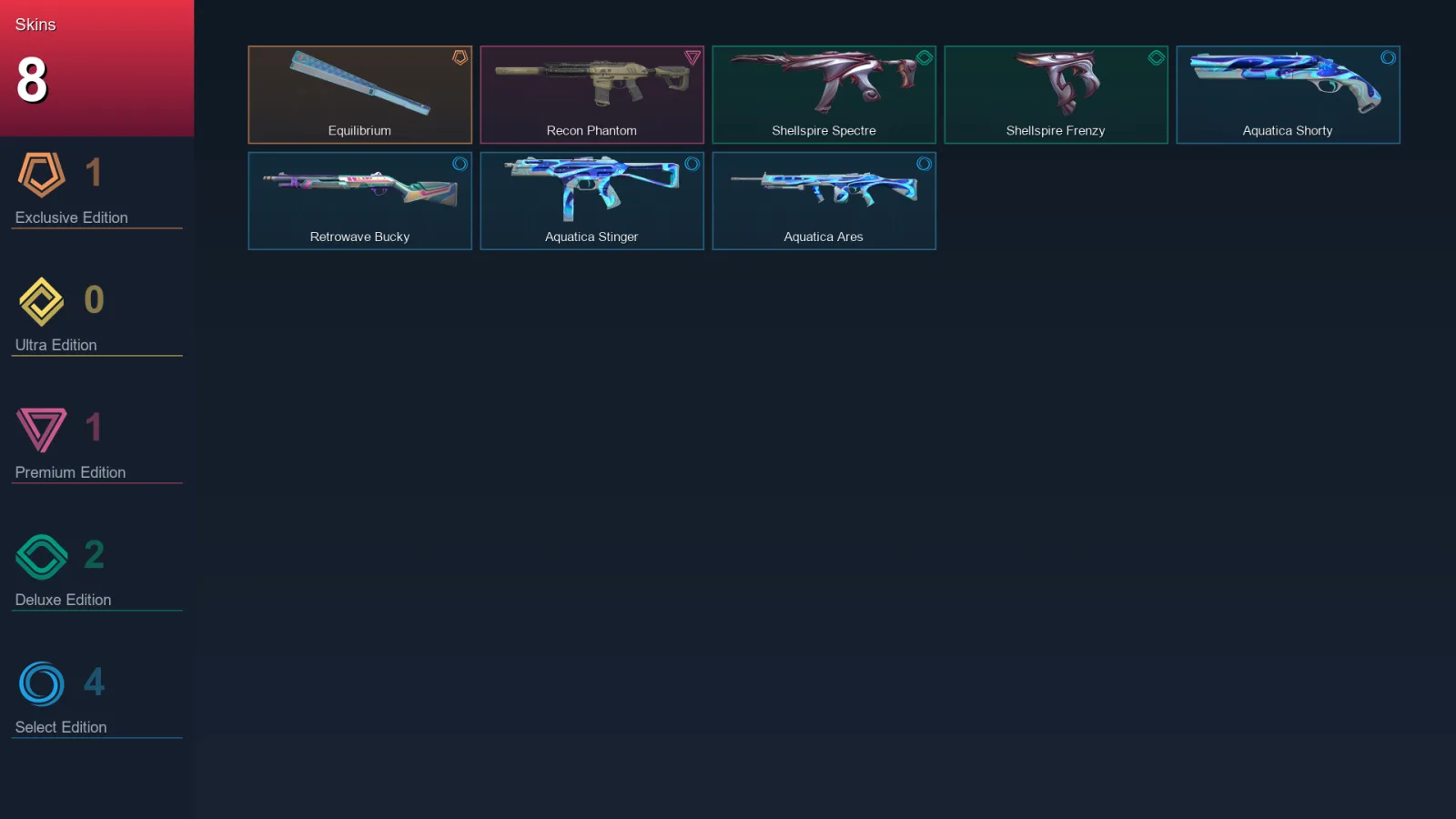 AP | Lv43 | Unranked | 8 Skin | 13 Agent | 24 Buddy