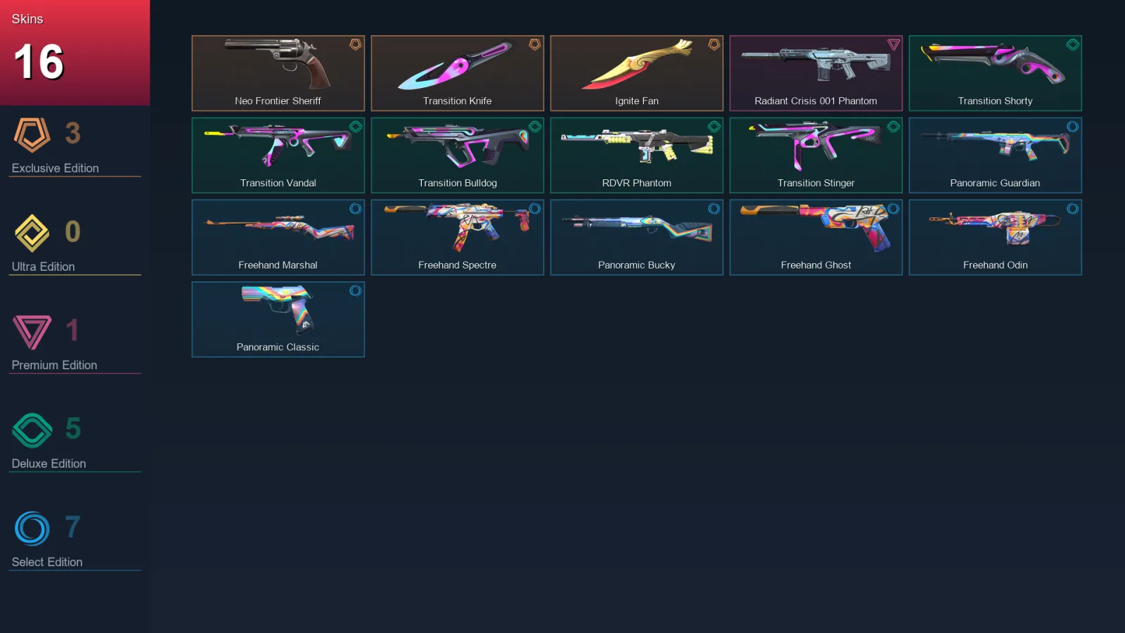 NA | Lv58 | Unranked | 16 Skin | 19 Agent | 24 Buddy