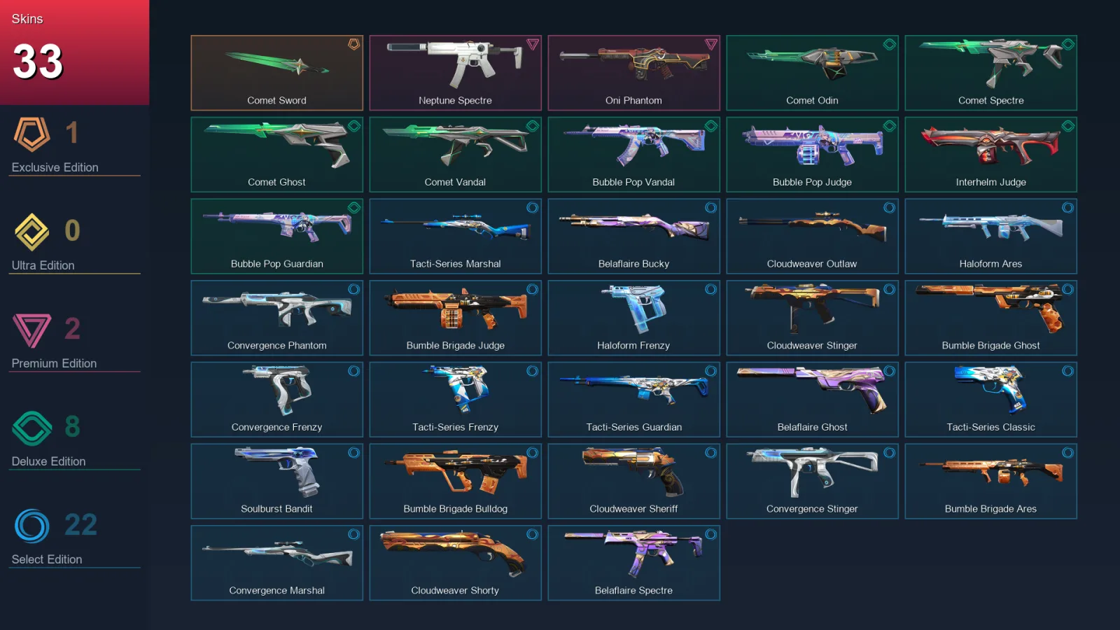 LA | Lv62 | Unranked | 33 Skin | 19 Agent | 38 Buddy