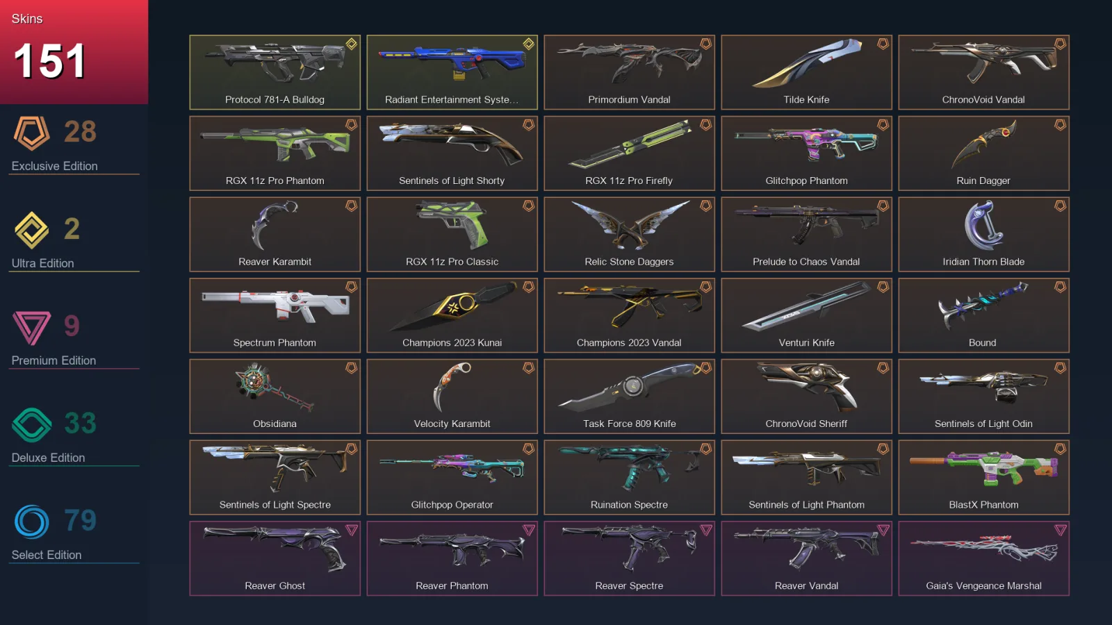 LA | Lv256 | Unranked | 151 Skin | 24 Agent | 163 Buddy — Valorant account