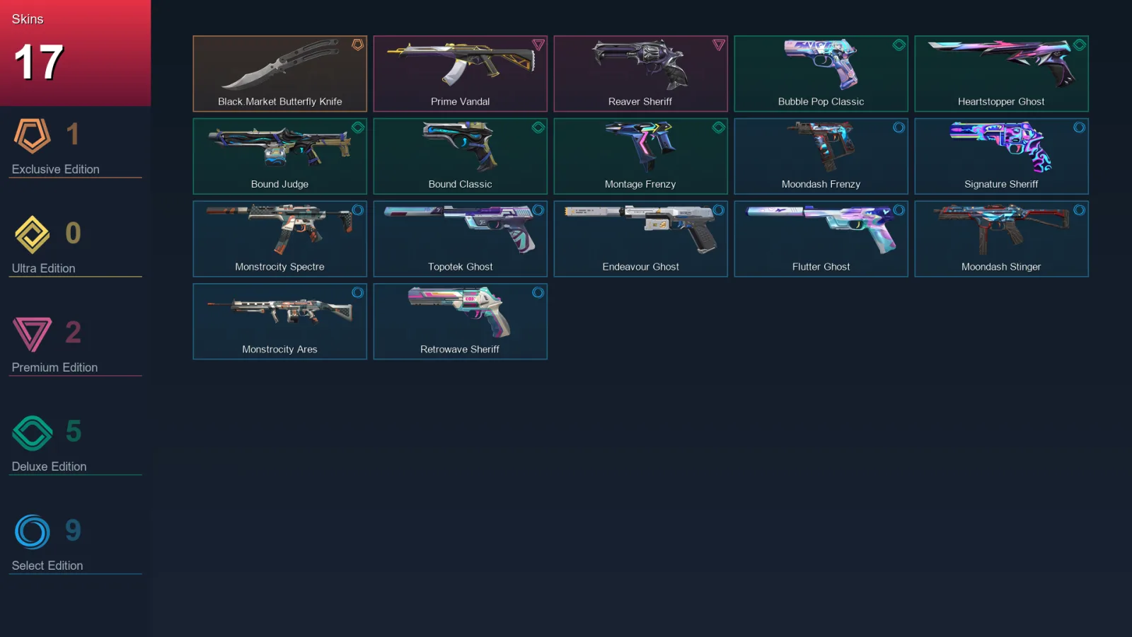 EU | Lv103 | Unranked | 17 Skin | 28 Agent | 37 Buddy