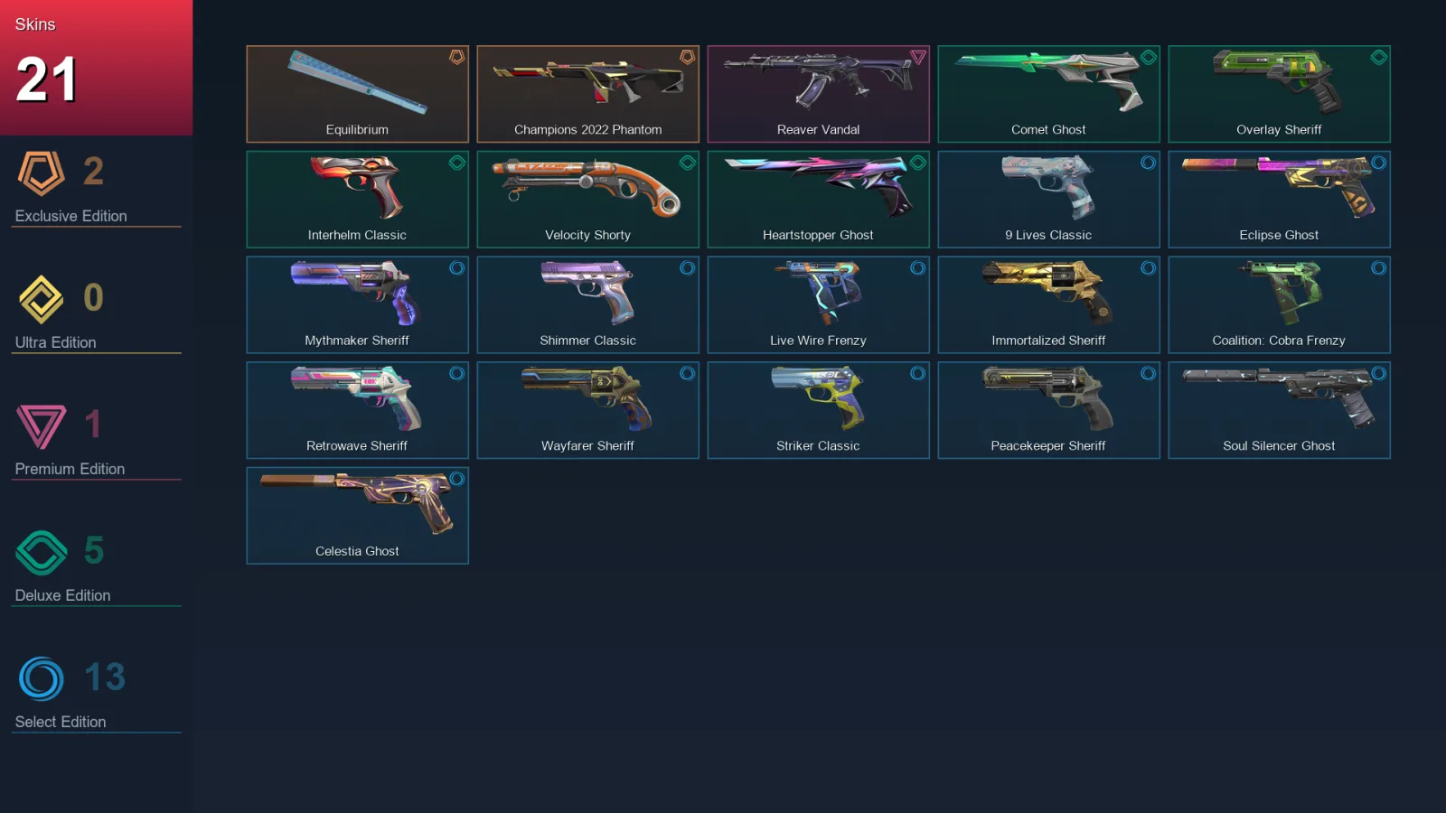 AP | Lv269 | Unranked | 21 Skin | 28 Agent | 84 Buddy — Unranked / Smurf Valorant
