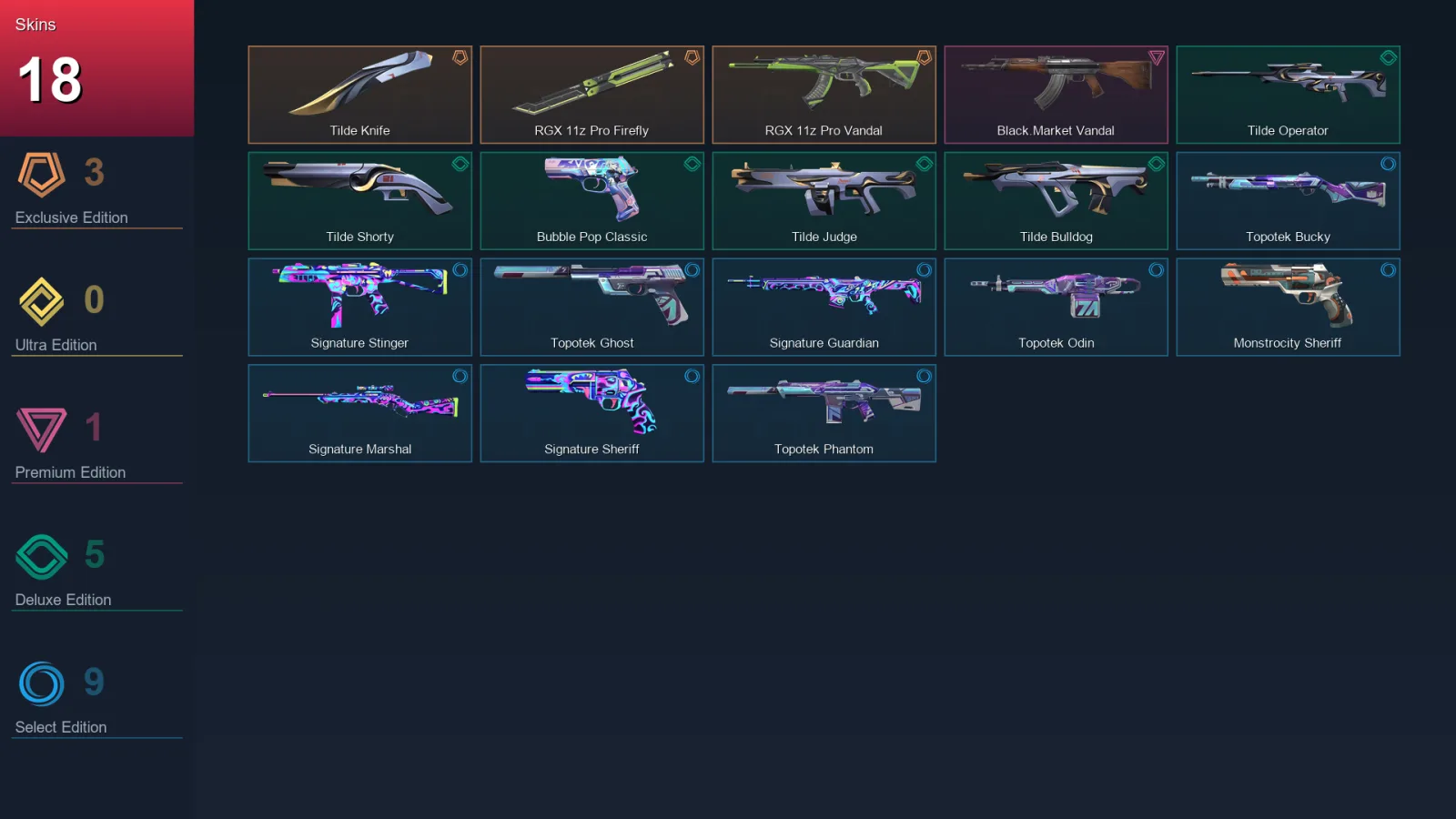 AP | Lv73 | Unranked | 18 Skin | 20 Agent | 33 Buddy — Valorant account