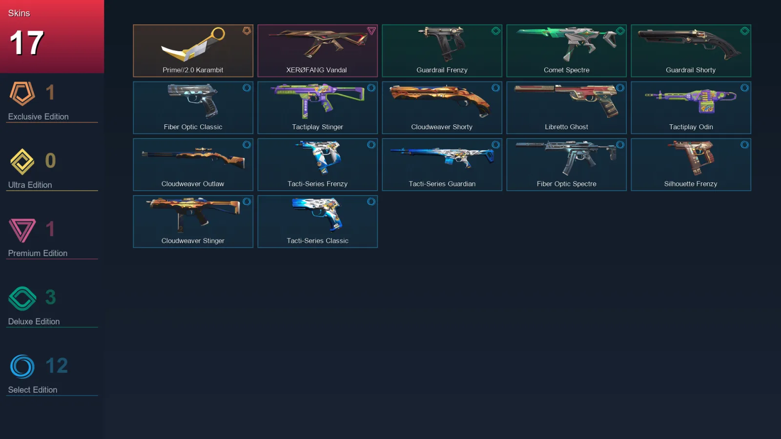 NA | Lv26 | Unranked | 17 Skin | 10 Agent | 15 Buddy — Valorant account