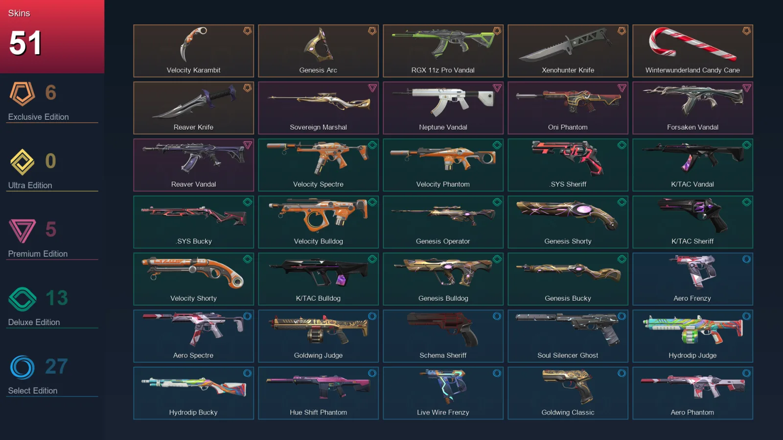 NA | Lv79 | Unranked | 51 Skin | 22 Agent | 51 Buddy — Valorant account