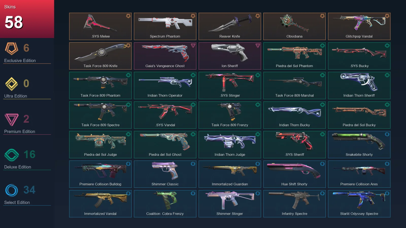EU | Lv93 | Unranked | 58 Skin | 21 Agent | 60 Buddy