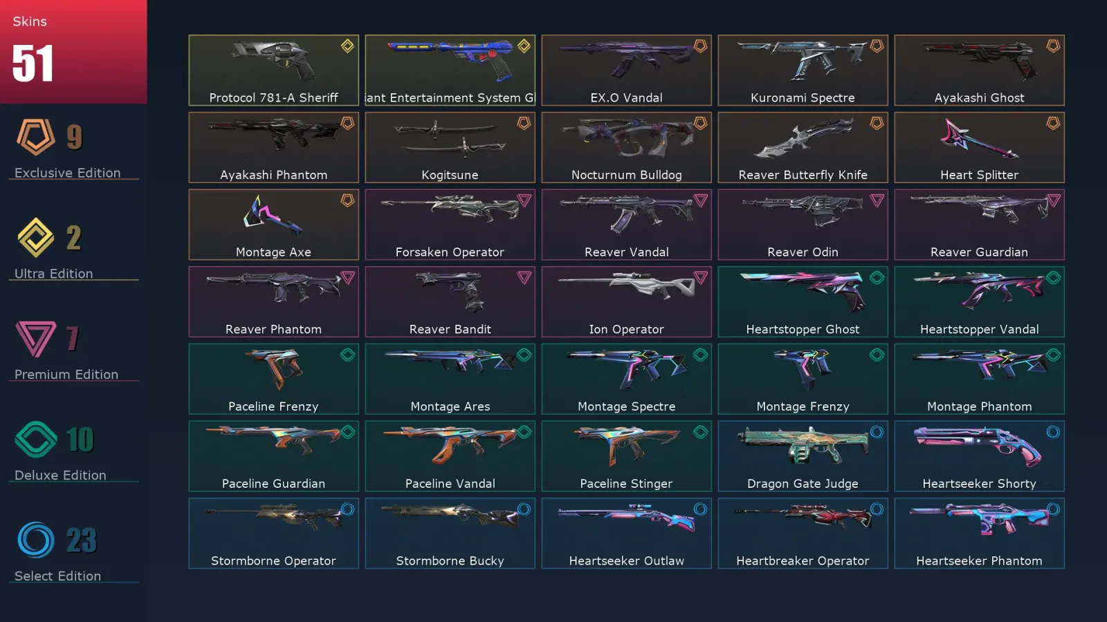 [Valorant] | EU | Level 66 | Diamond 2 | 21 Agents | 51 Skins — Valorant account