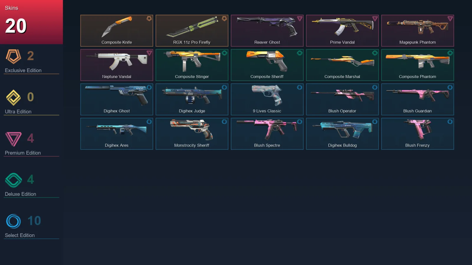 LA | Lv80 | Unranked | 20 Skin | 20 Agent | 36 Buddy