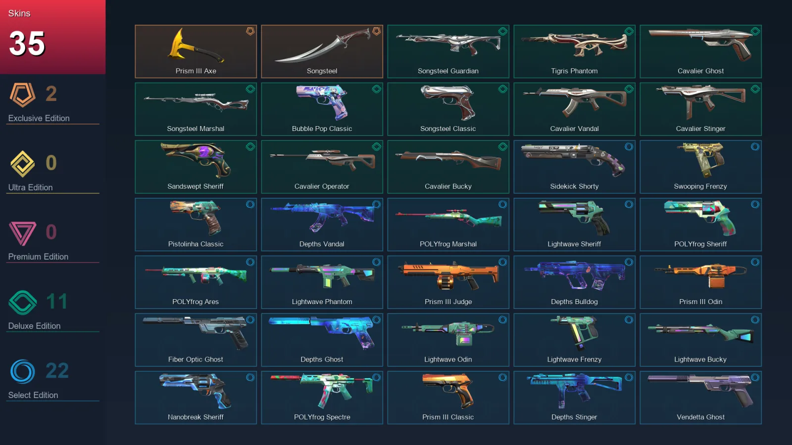 BR | Prism III Axe | Songsteel | Songsteel Guardian | Tigris Phantom | 35 Skin | 25 Agent | 70 Buddy | Lv138