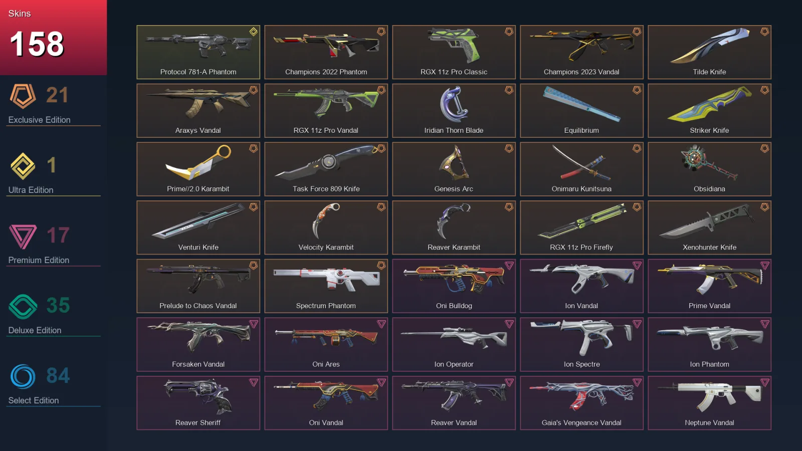 AP | Lv391 | Unranked | 158 Skin | 28 Agent | 185 Buddy — Valorant account