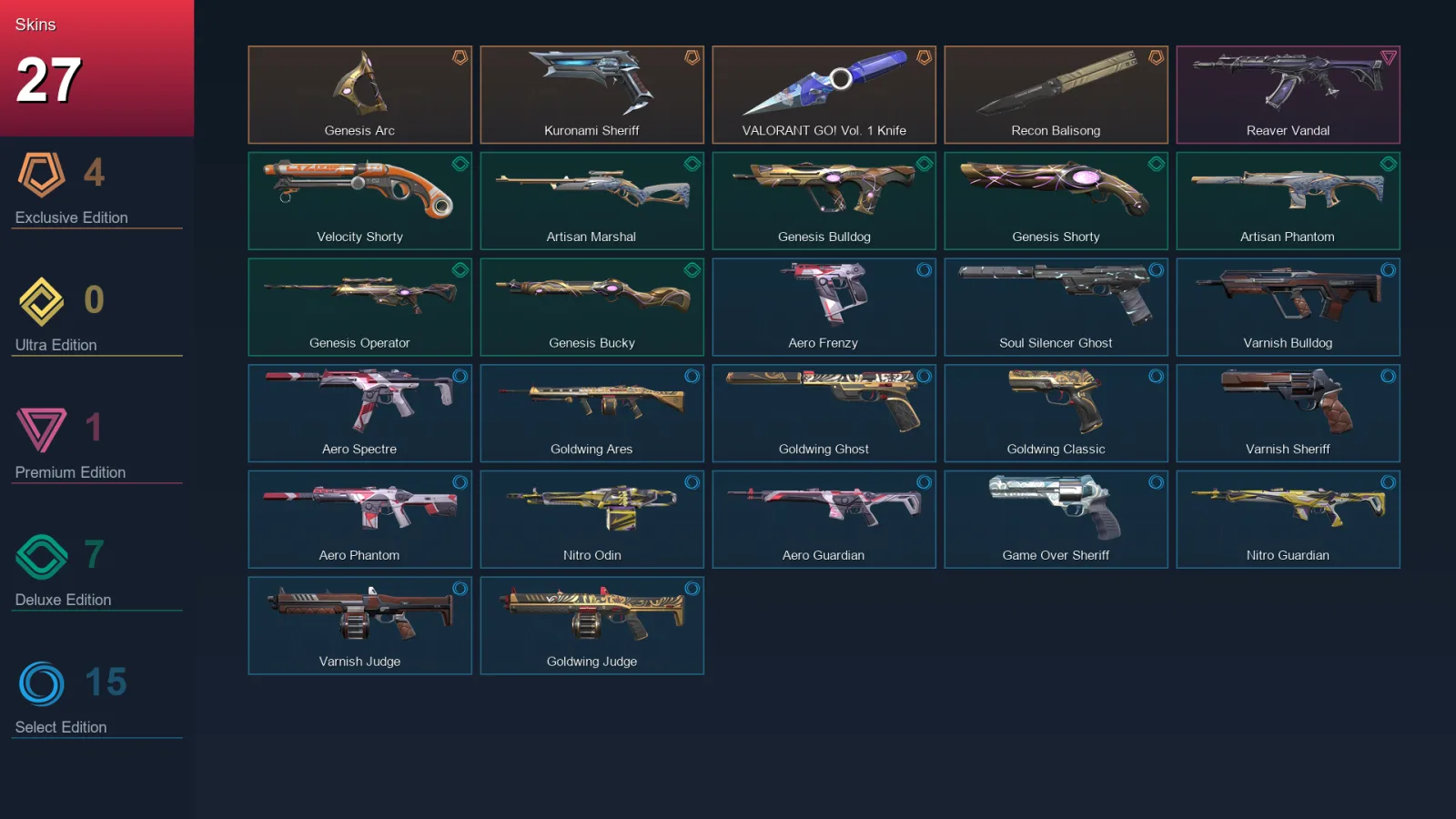 EU | Lv84 | Unranked | 27 Skin | 22 Agent | 40 Buddy