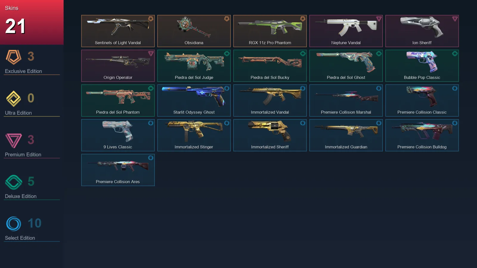 EU | Lv103 | Unranked | 21 Skin | 25 Agent | 50 Buddy