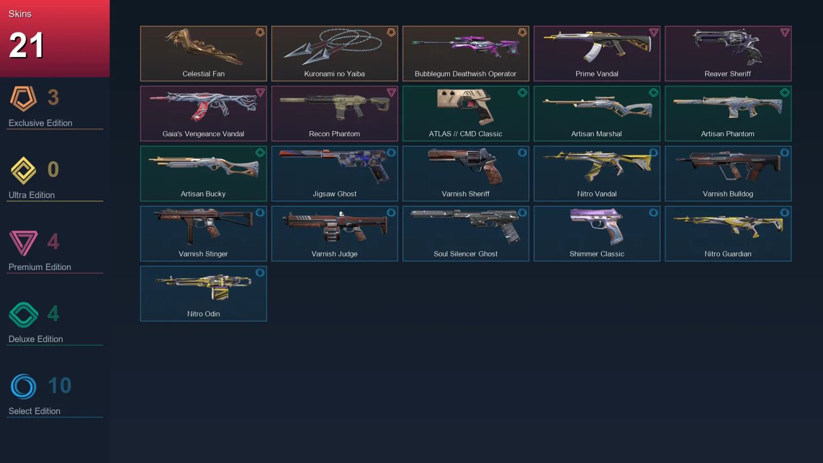 EU | Lv115 | Unranked | 21 Skin | 27 Agent | 57 Buddy — Valorant account