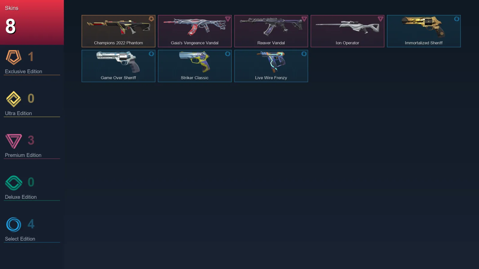 EU | Lv93 | Unranked | 8 Skin | 20 Agent | 34 Buddy