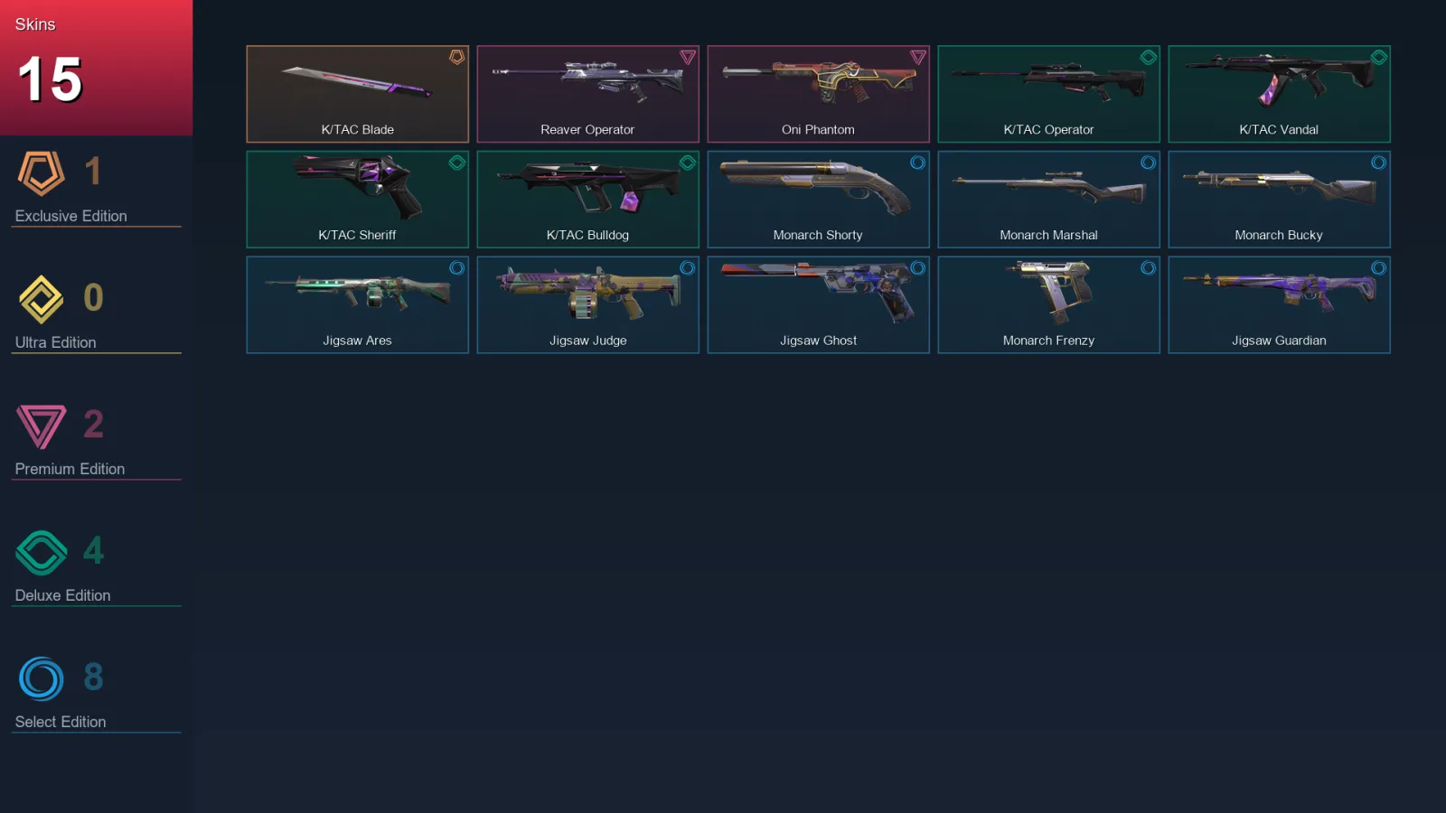 LA | Lv49 | Unranked | 15 Skin | 11 Agent | 20 Buddy