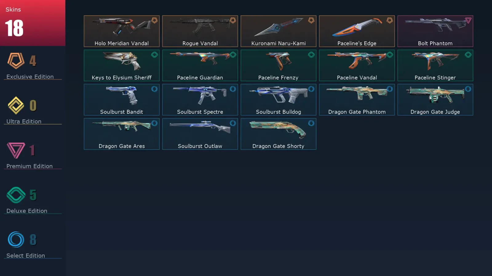 [Valorant] | EU | Level 57 | Diamond 2 | 17 Agents | 18 Skins — Valorant account