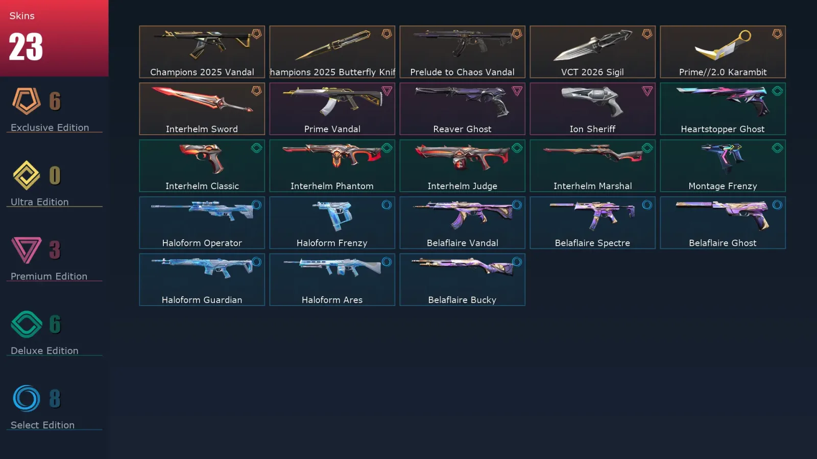 [Valorant] | EU | Level 79 | 25 Agents | 23 Skins — Valorant account