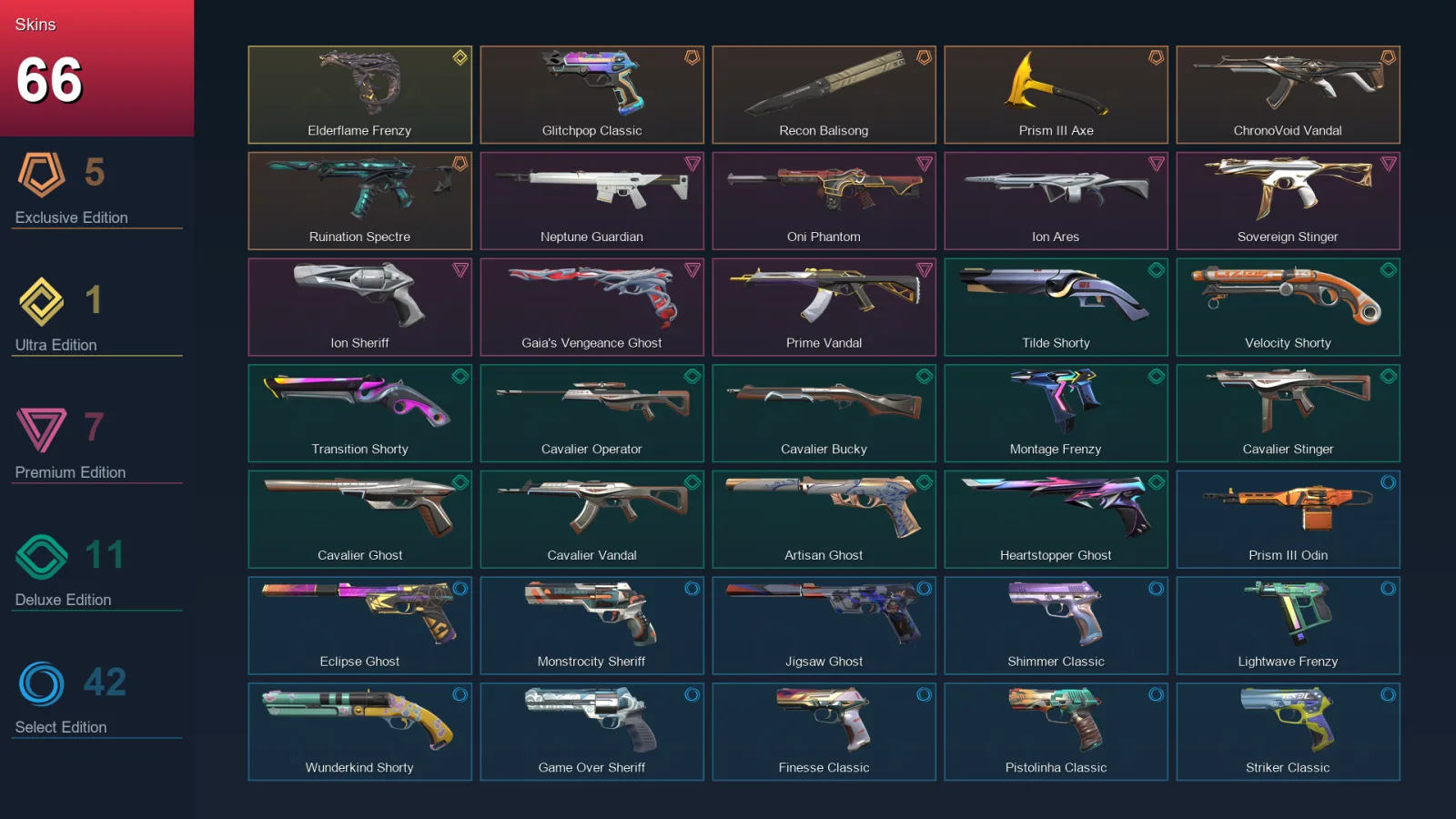 AP | Lv457 | Unranked | 66 Skin | 28 Agent | 165 Buddy — Valorant account