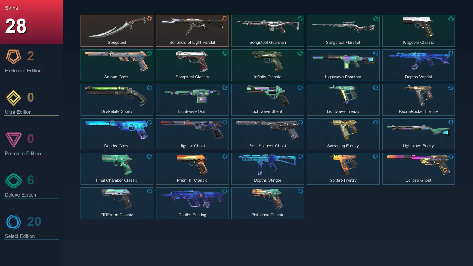 AP | Lv194 | Unranked | 28 Skin | 20 Agent | 64 Buddy — Songsteel Marshal
