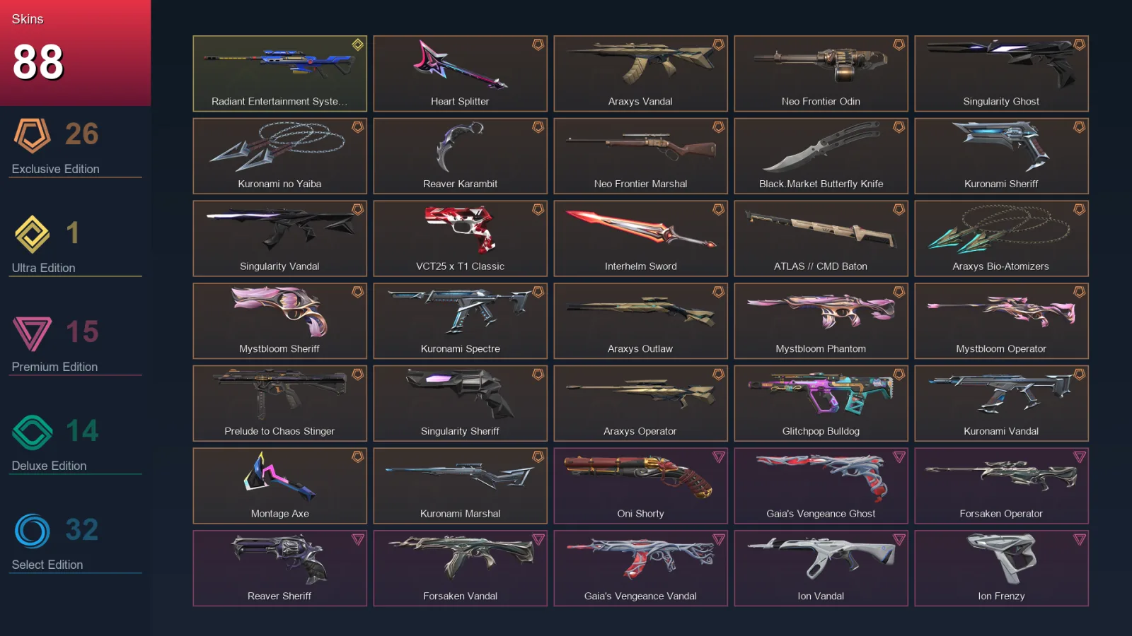 EU | Lv109 | Silver III | 88 Skin | 25 Agent | 57 Buddy