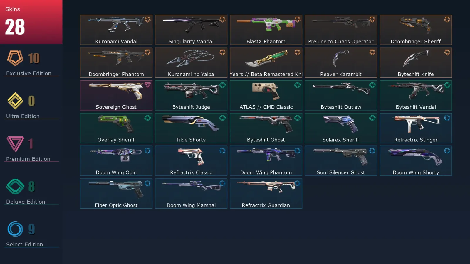 [Valorant] | EU | Level 162 | Diamond 3 | 28 Agents | 28 Skins — Valorant account