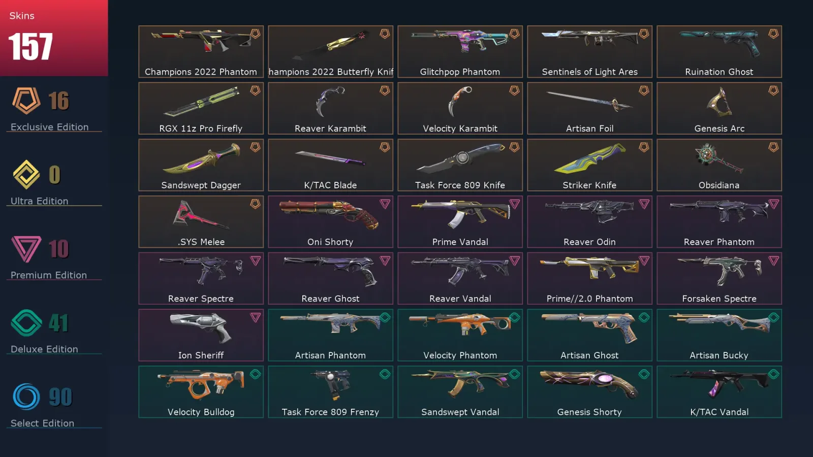[Valorant] | EU | Level 243 | 25 Agents | 157 Skins — Valorant account