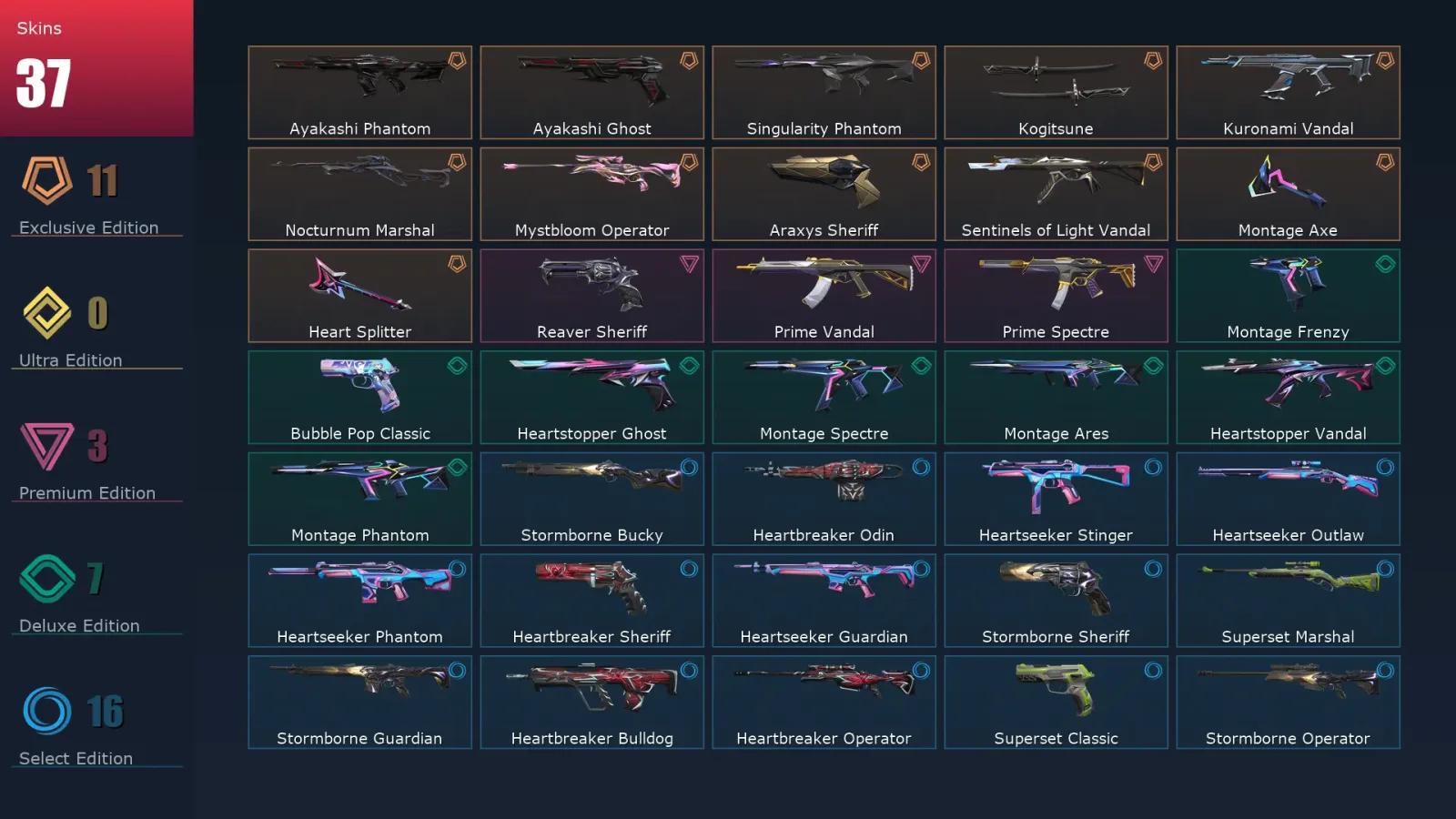 [Valorant] | EU | Level 66 | 19 Agents | 37 Skins — Valorant account