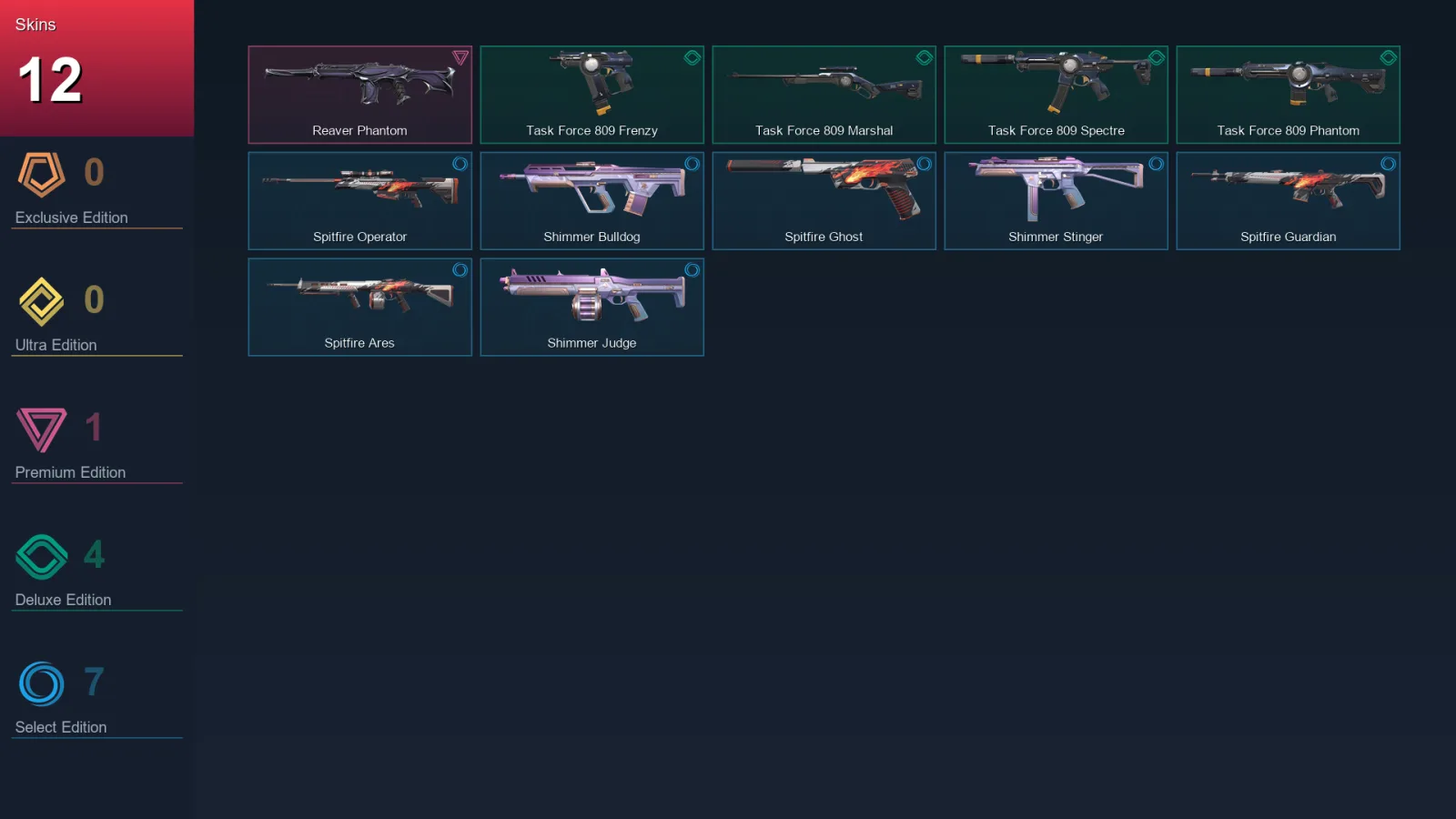 AP | Lv38 | Unranked | 12 Skin | 13 Agent | 27 Buddy