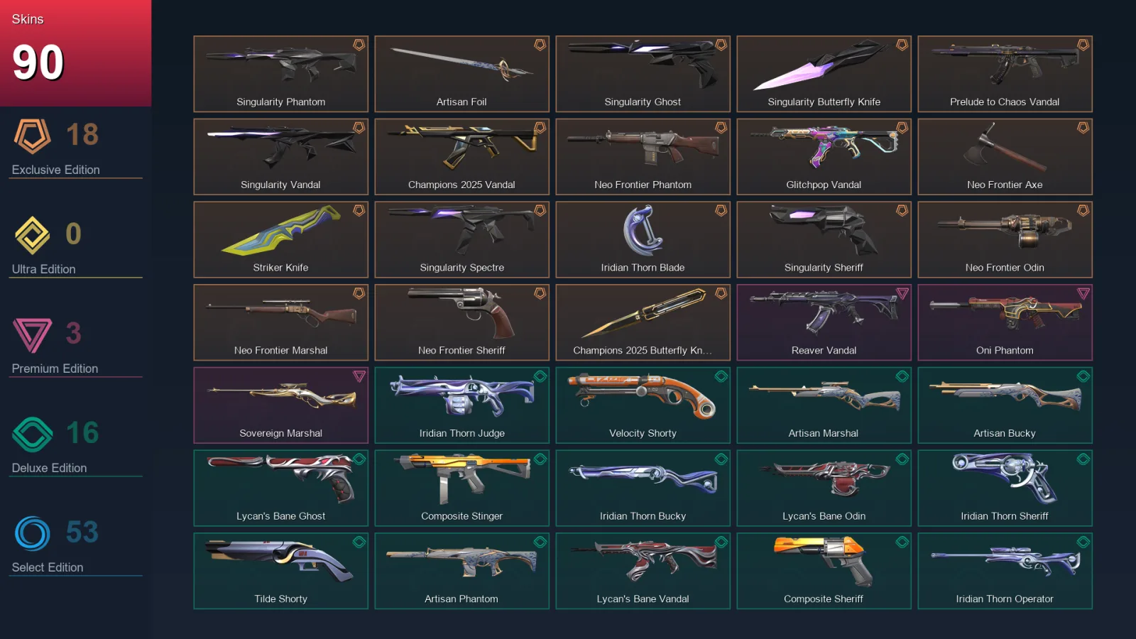 AP | Lv296 | Unranked | 90 Skin | 23 Agent | 108 Buddy — Valorant account