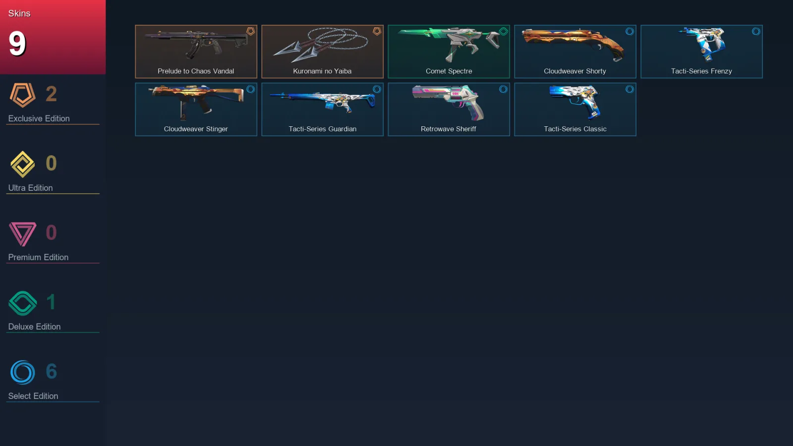 NA | Lv34 | Unranked | 9 Skin | 12 Agent | 15 Buddy