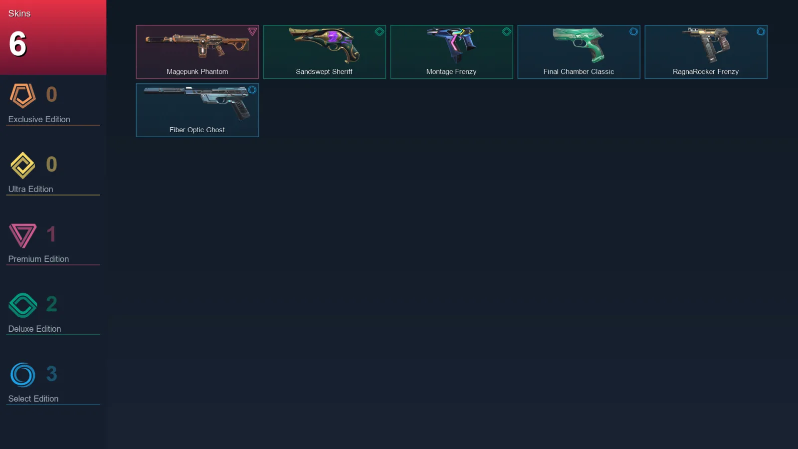 AP | Lv130 | Unranked | 6 Skin | 13 Agent | 63 Buddy