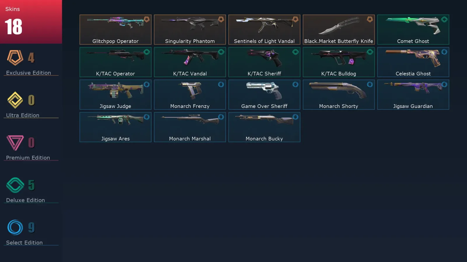 [Valorant] | EU | Level 112 | 17 Agents | 18 Skins — Valorant account