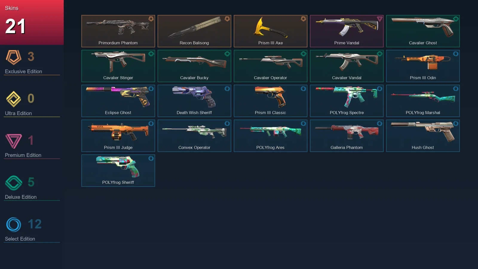EU | Lv93 | Unranked | 21 Skin | 23 Agent | 41 Buddy