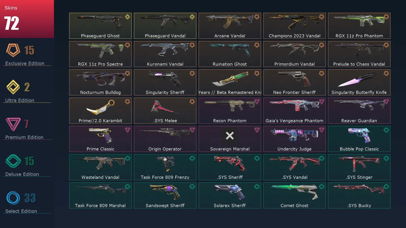 [Valorant] | EU | Level 328 | 29 Agents | 72 Skins — Valorant account