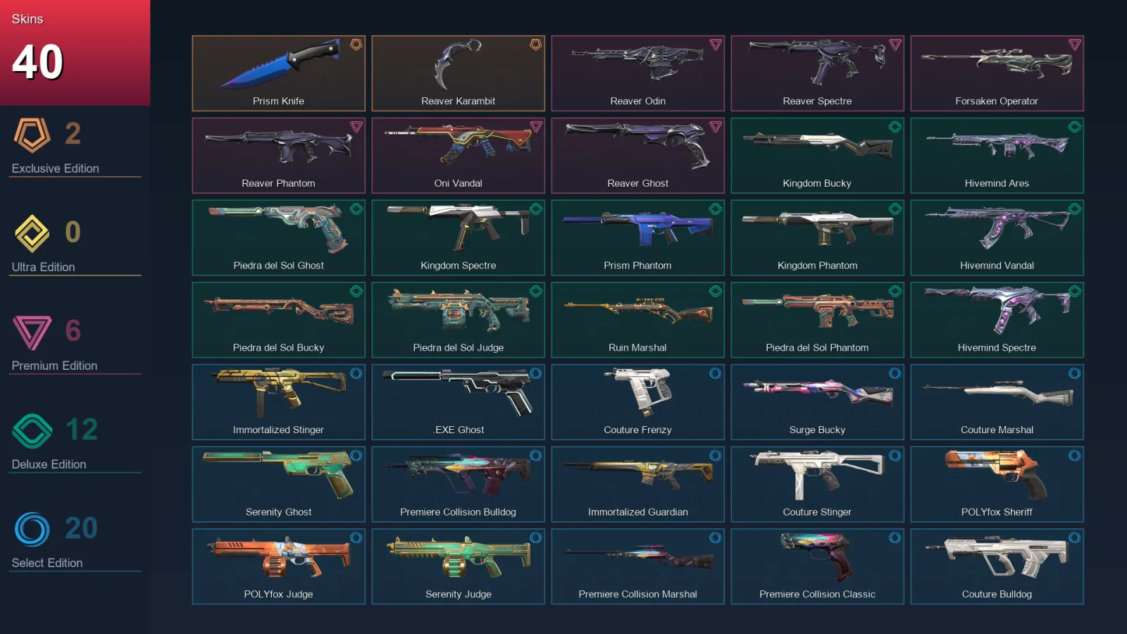 NA | Lv36 | Unranked | 40 Skin | 18 Agent | 37 Buddy — Valorant account