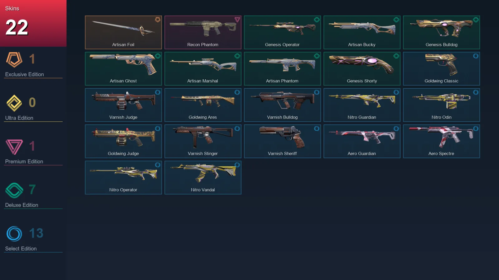 EU | Lv40 | Unranked | 22 Skin | 14 Agent | 18 Buddy