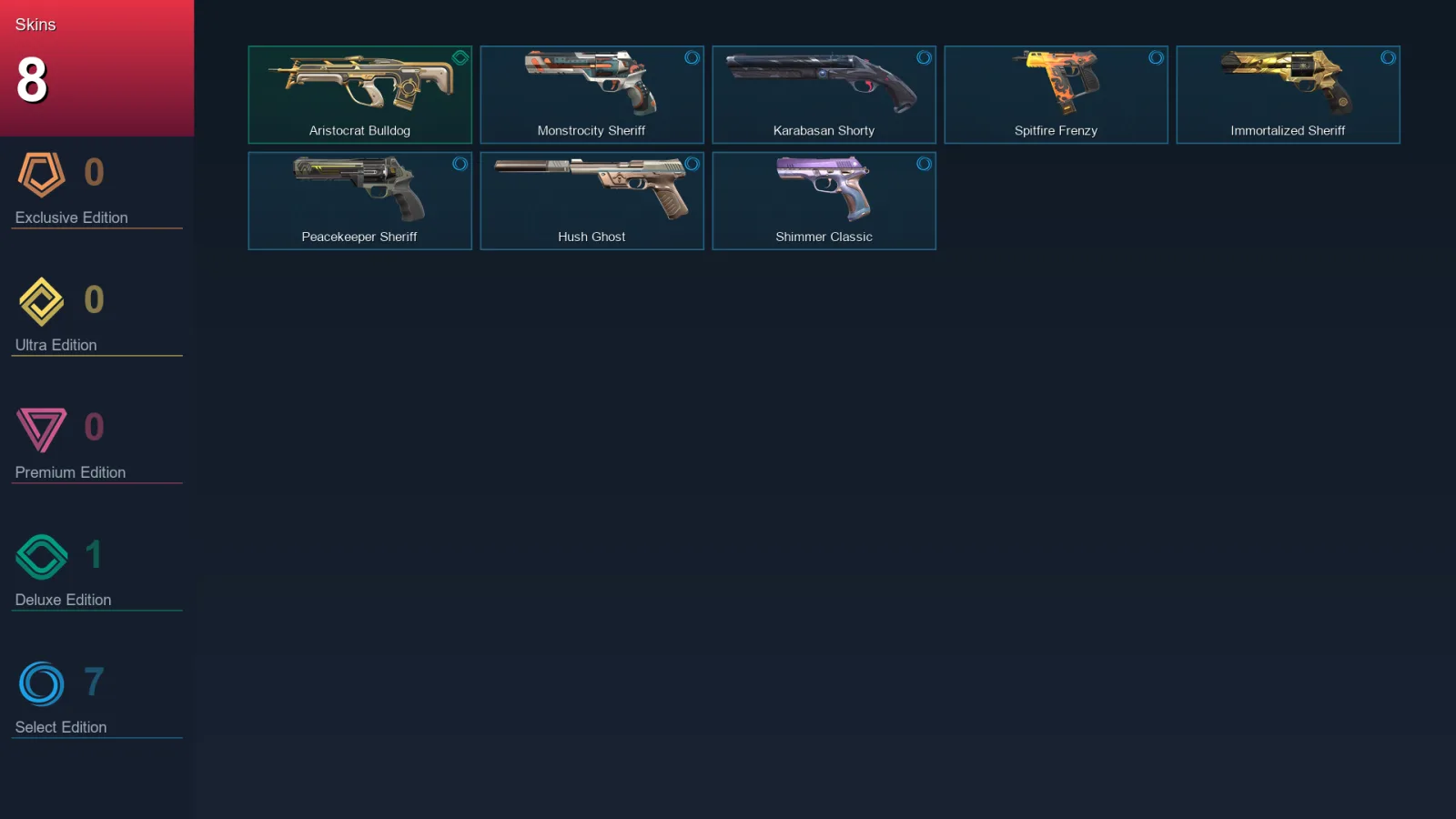 AP | Lv142 | Unranked | 8 Skin | 23 Agent | 53 Buddy